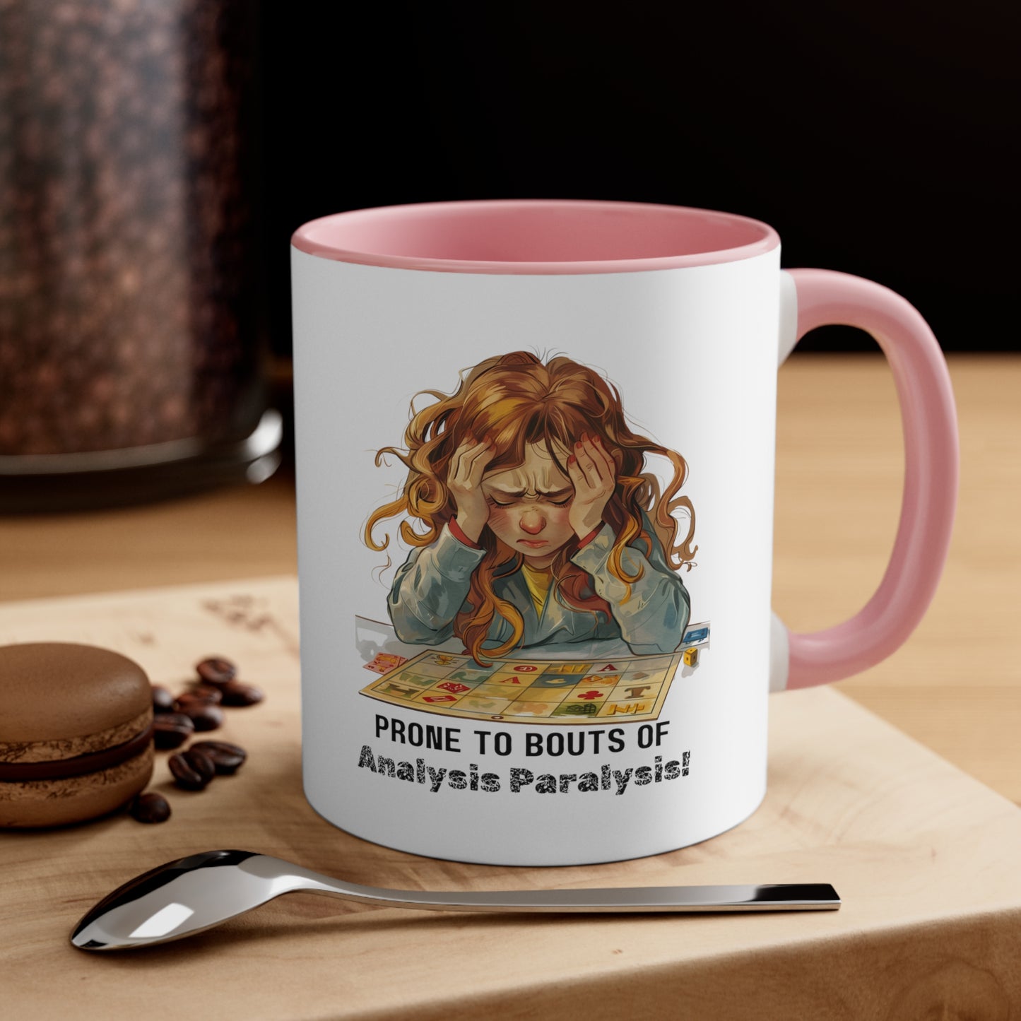 Coffee Mug for board gamers, board game analysis paralysis, AP